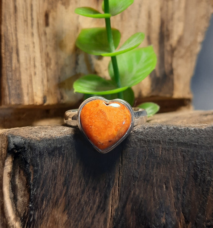 CORAL Heart RING SIZE 9.5(S) GS8314