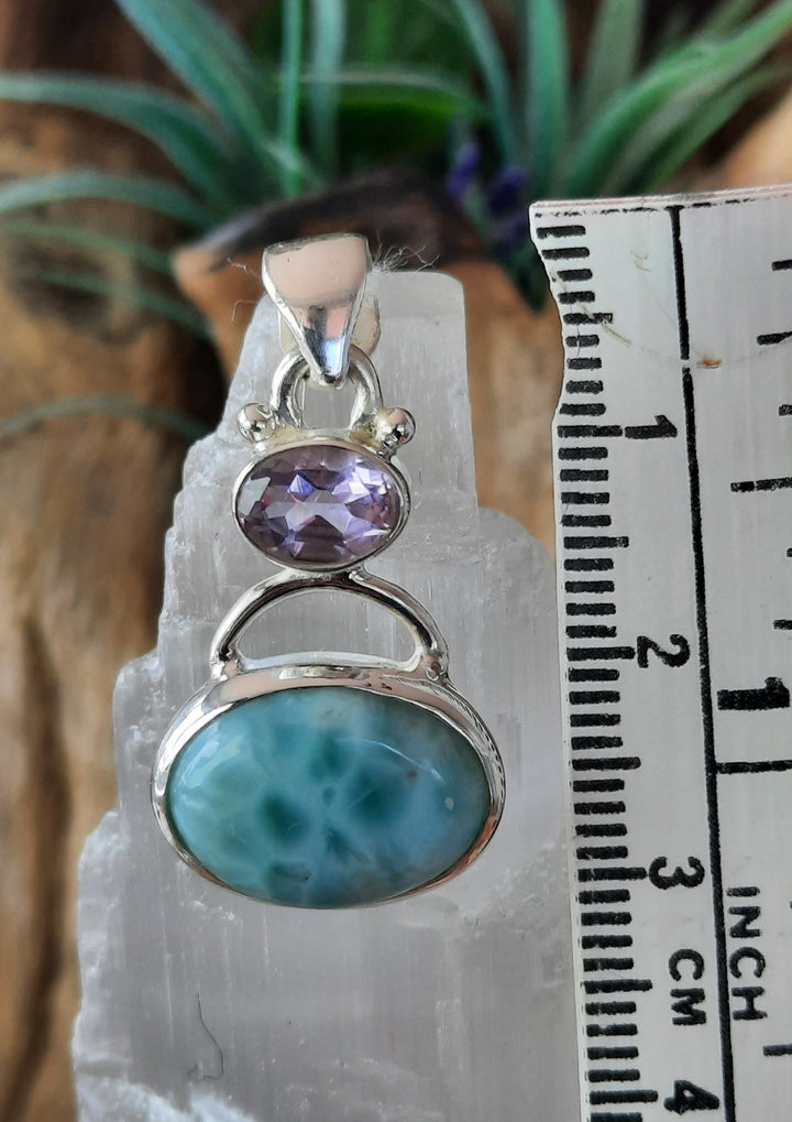 LARIMAR AMETHYST PENDANT GS2558