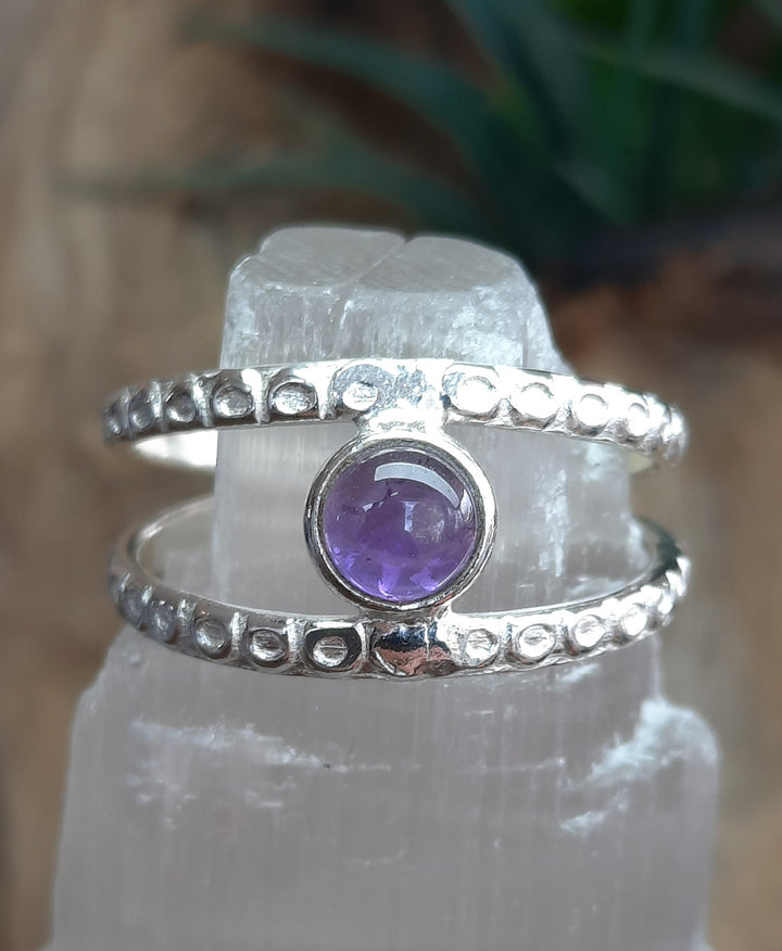 AMETHYST RING SIZE 7.5(O) GS7249