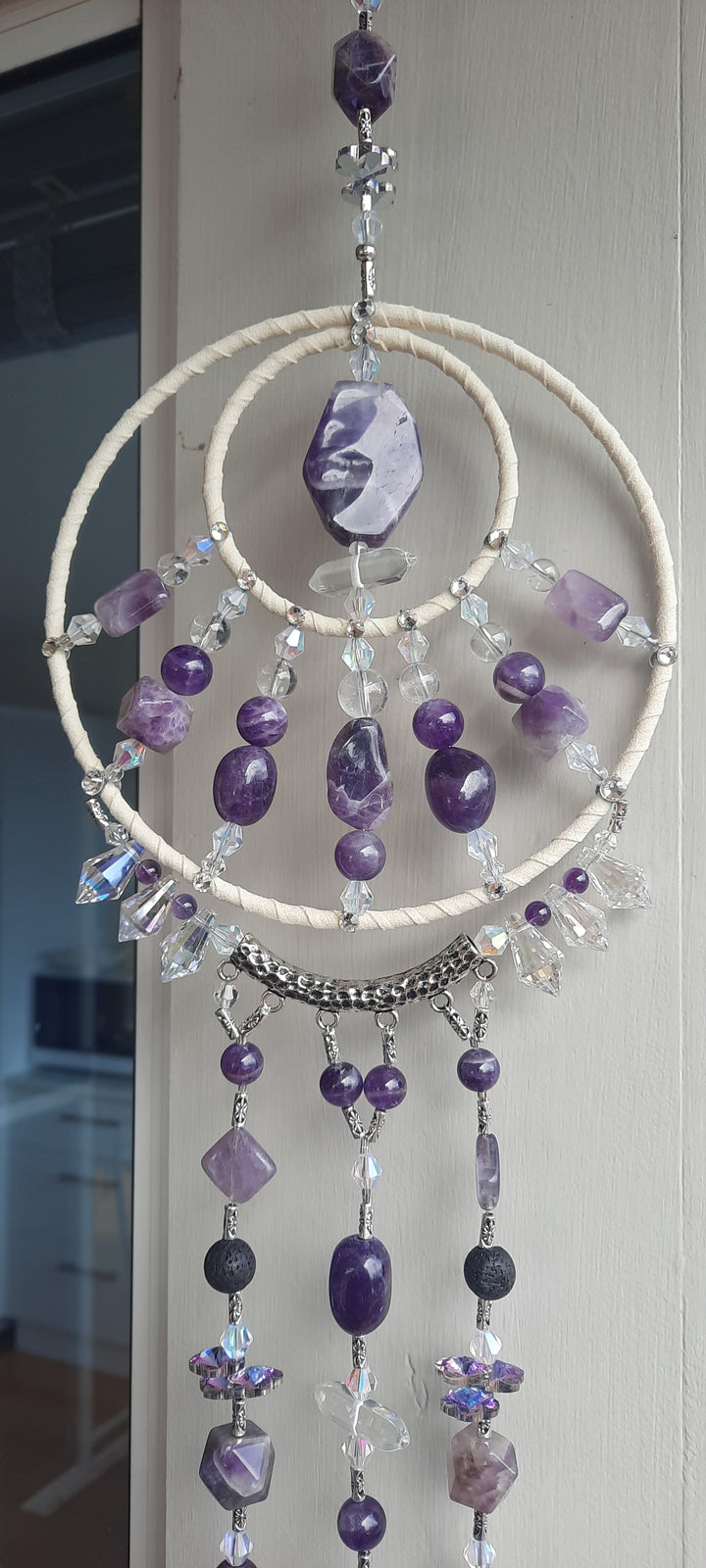 Amethyst Crystal Mandala Dream Catcher 65cm