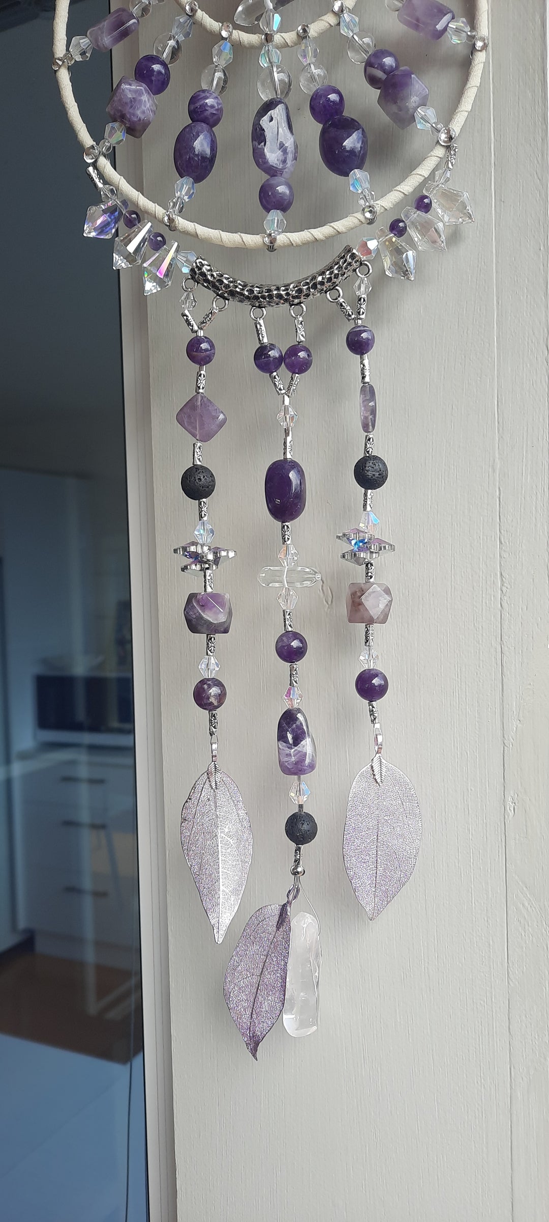 Amethyst Crystal Mandala Dream Catcher 65cm