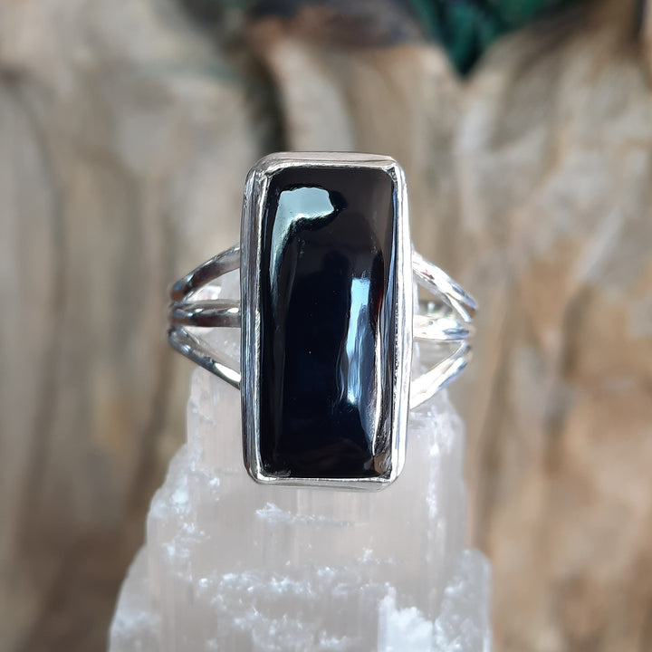 BLACK ONYX RING SIZE 7.5(O) GS2416