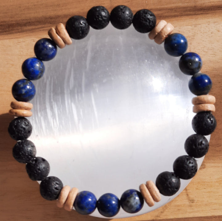 Lapis Lazuli & Lava Stone Bracelet