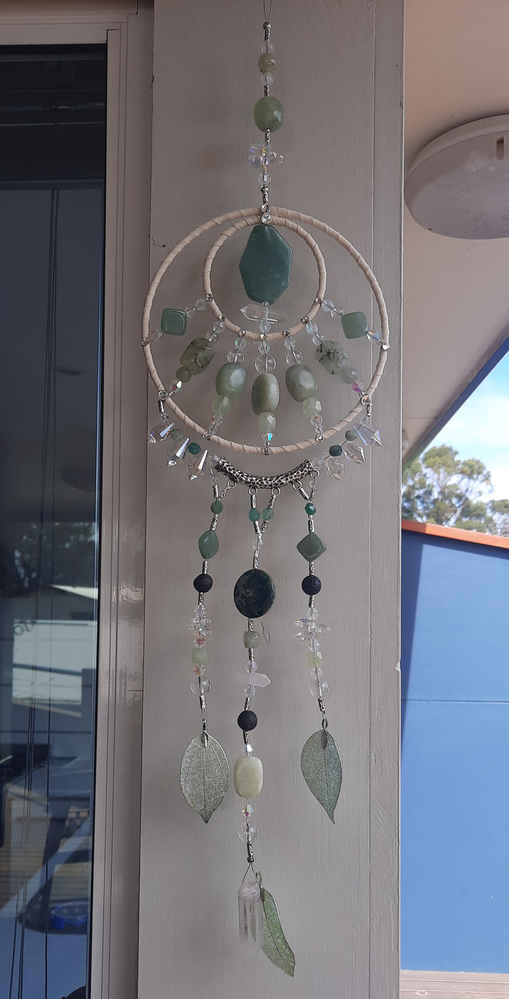 Green Aventurine Crystal Mandala Dream Catcher 65cm