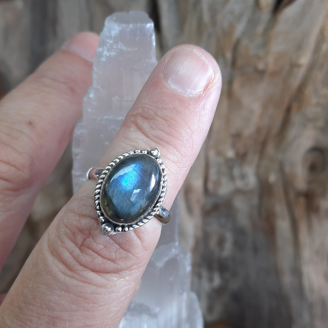 LABRADORITE RING SIZE 6.5(M) GS2442