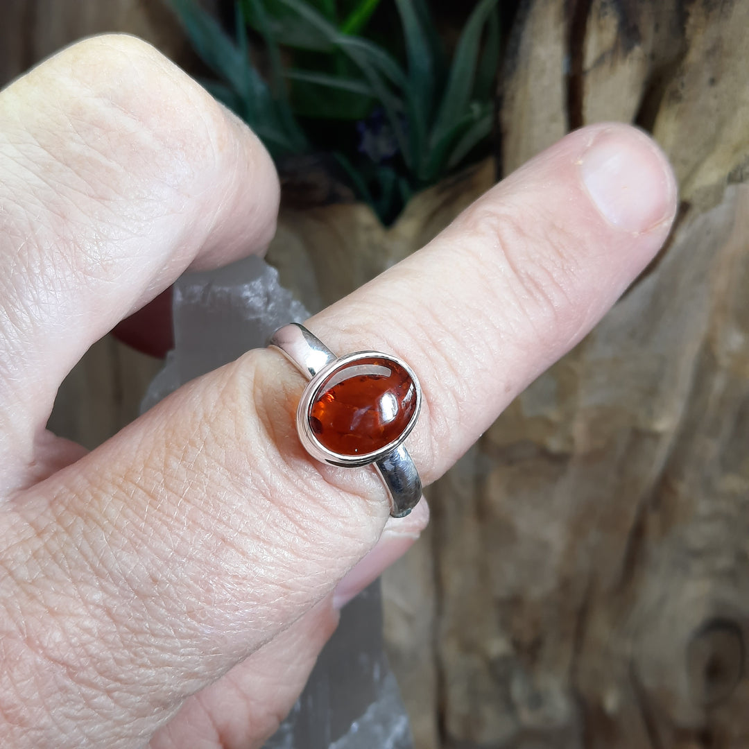 BALTIC AMBER RING SIZE 8.5(Q) GS2413