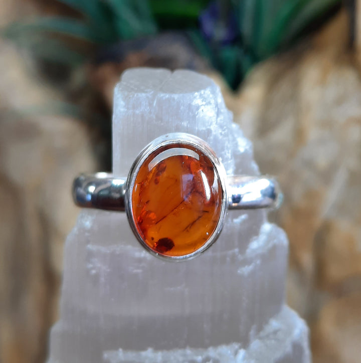 BALTIC AMBER RING SIZE 8.5(Q) GS2413