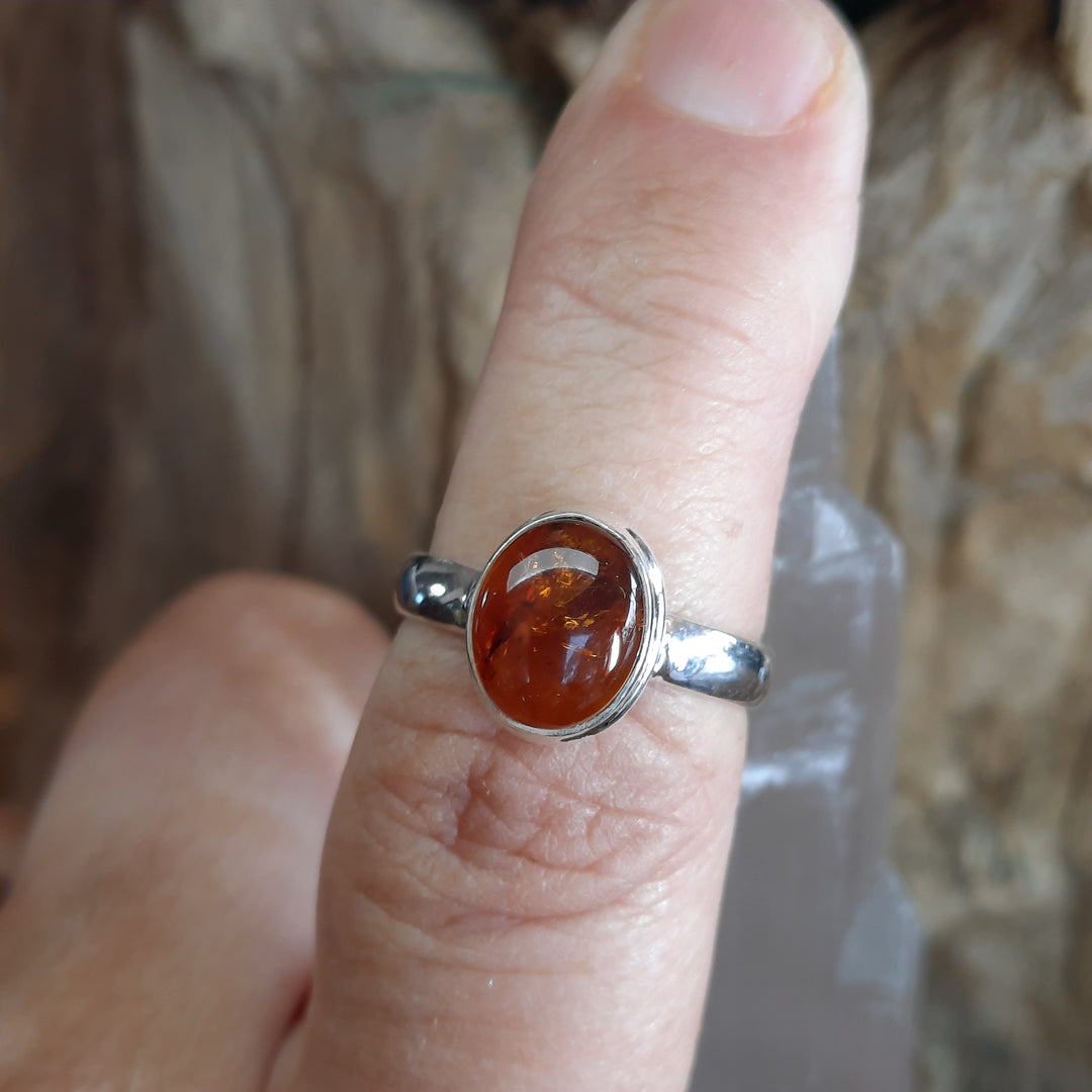 BALTIC AMBER RING SIZE 7(N) GS2415