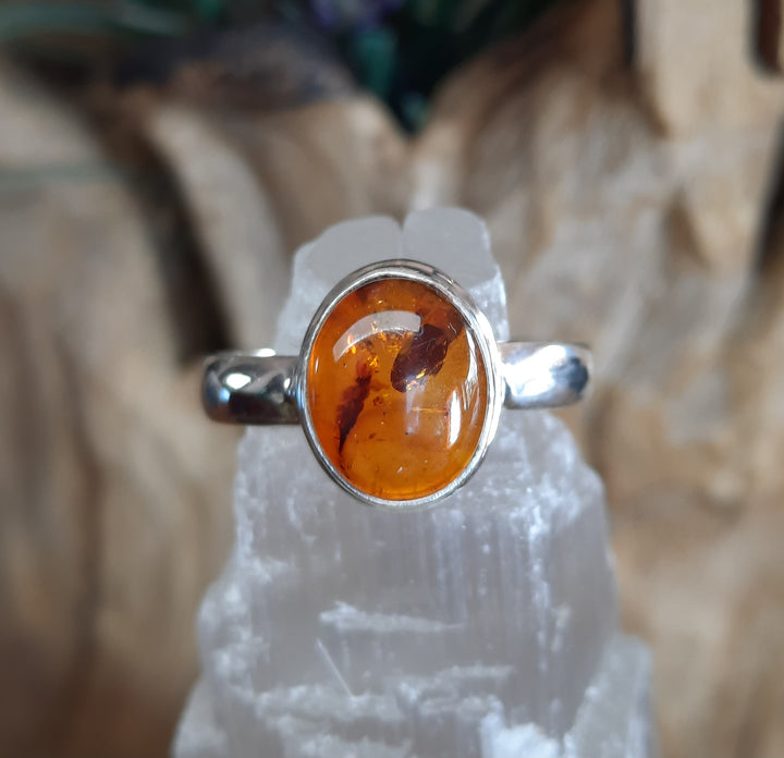 BALTIC AMBER RING SIZE 7(N) GS2415