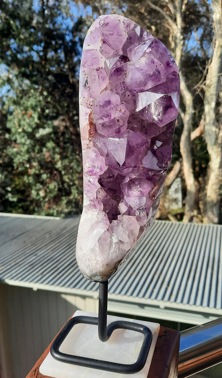 Amethyst Cluster On Stand (28.7cm) STZ333