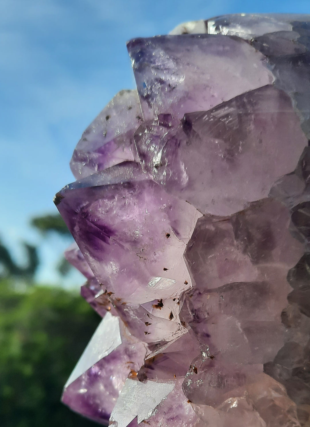 Amethyst Cluster On Stand (28.7cm) STZ333