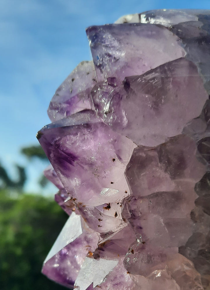 Amethyst Cluster On Stand (28.7cm) STZ333