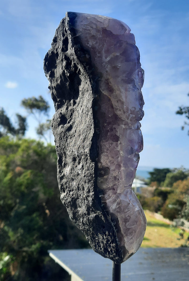 Amethyst Cluster On Stand (28.7cm) STZ333