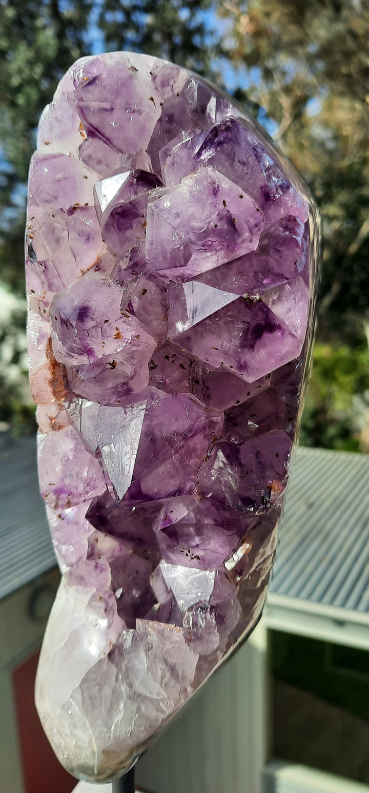 Amethyst Cluster On Stand (28.7cm) STZ333