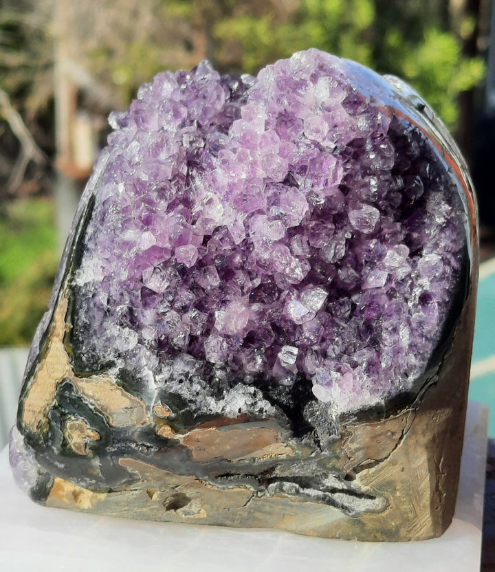 Amethyst Geode Polished Edges (580g) STZ113