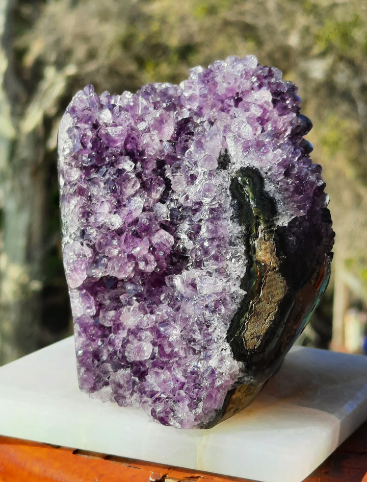 Amethyst Geode Polished Edges (580g) STZ113