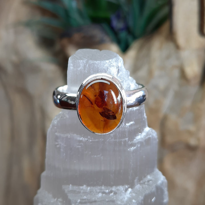 BALTIC AMBER RING SIZE 6.5(M) GS2414