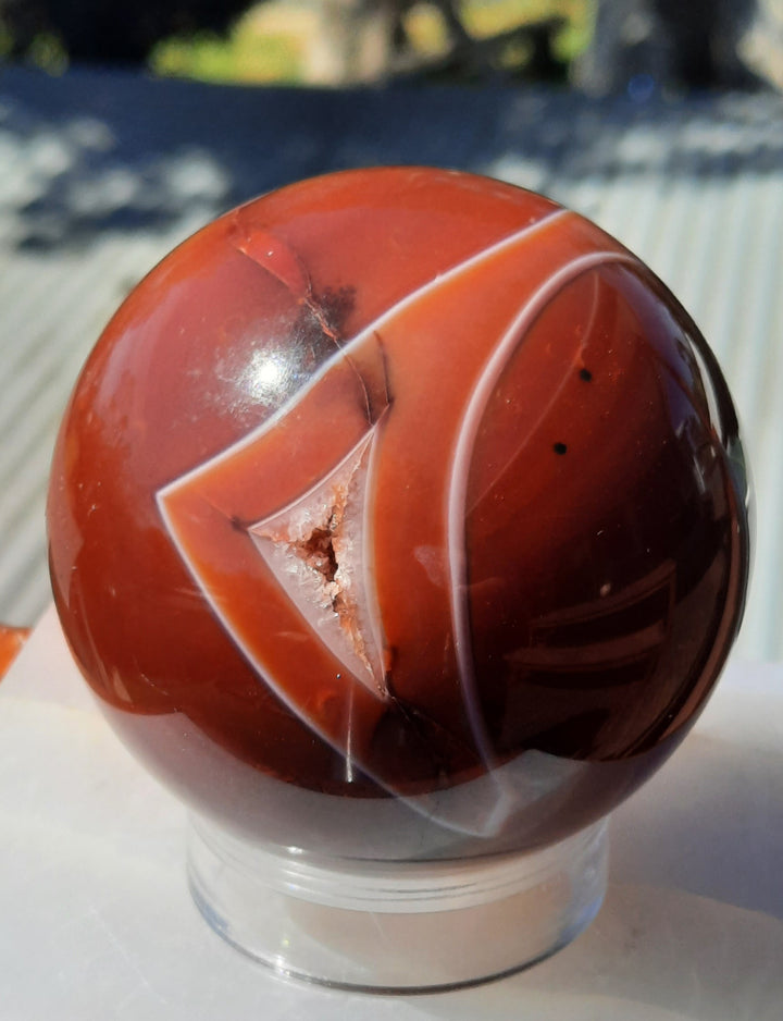 CARNELIAN SPHERE (361g) WITH STAND