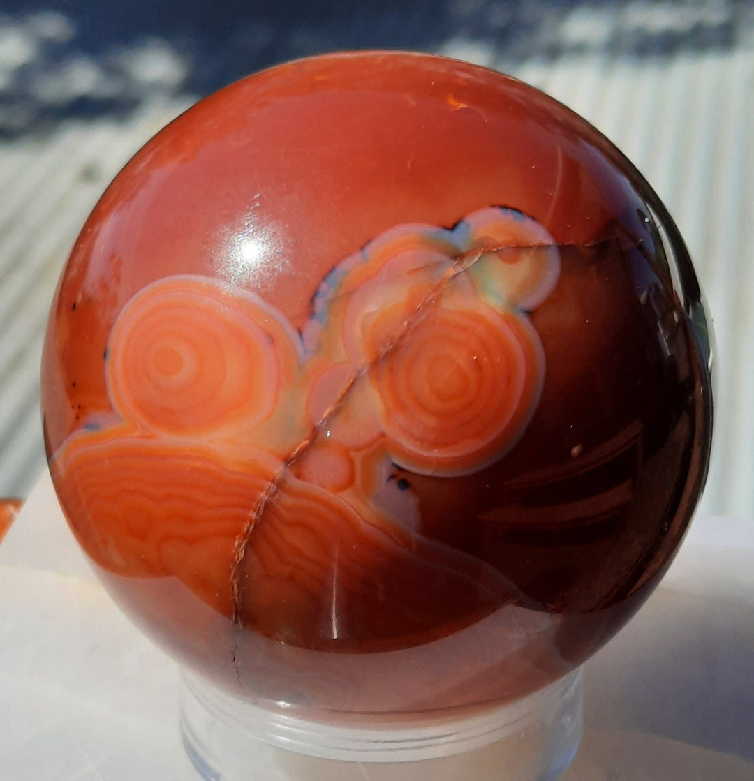 CARNELIAN SPHERE (361g) WITH STAND