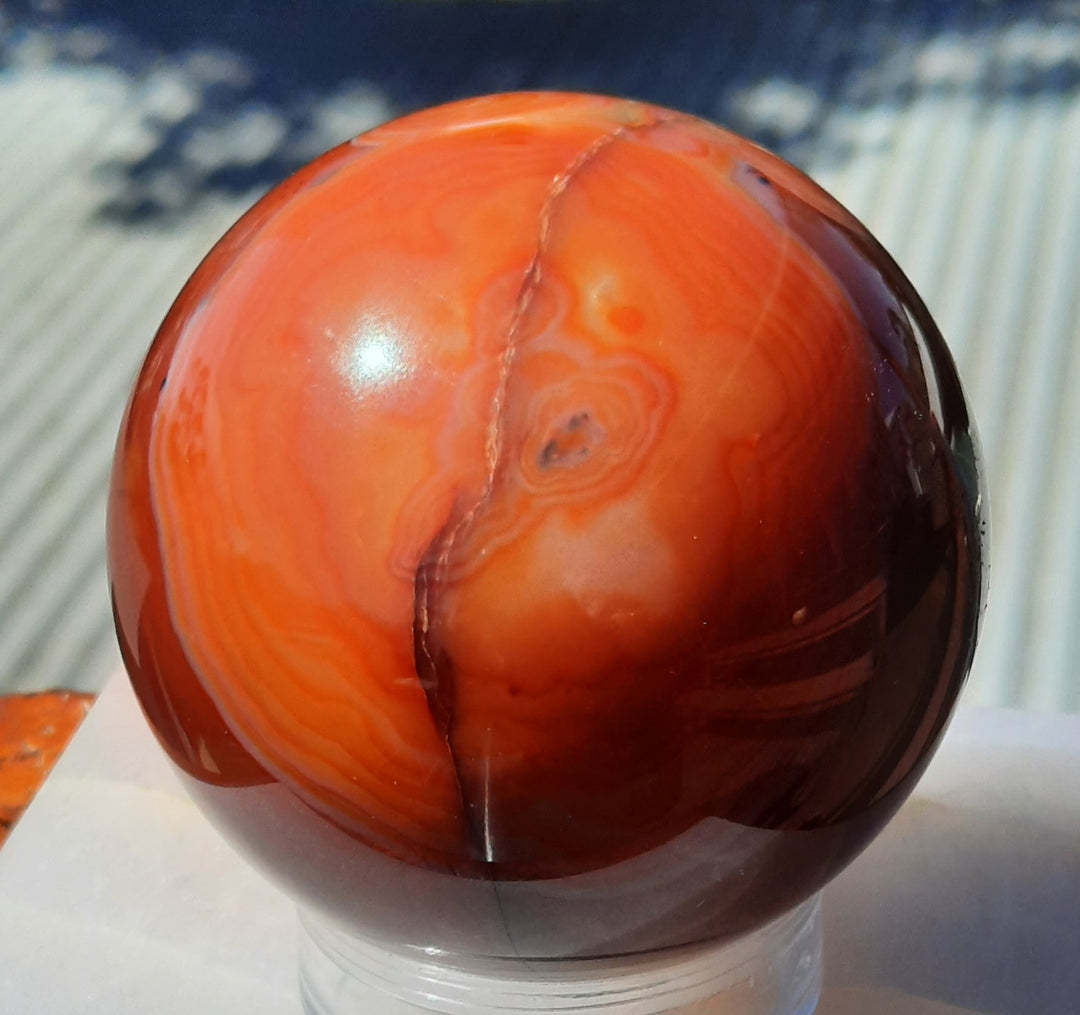 CARNELIAN SPHERE (361g) WITH STAND