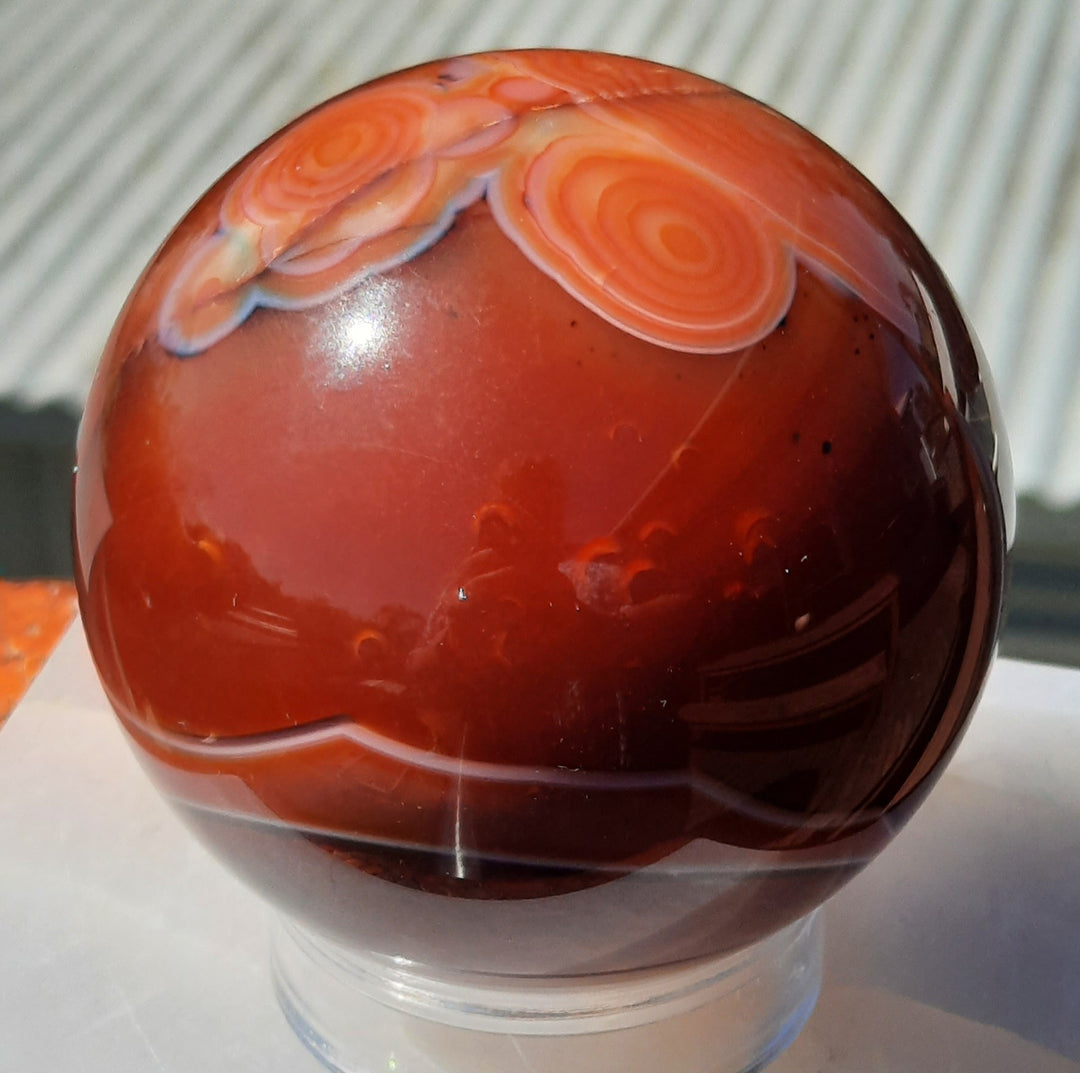 CARNELIAN SPHERE (361g) WITH STAND