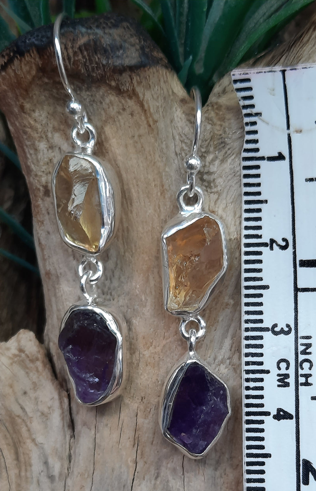 CITRINE & AMETHYST EARRINGS GS7256