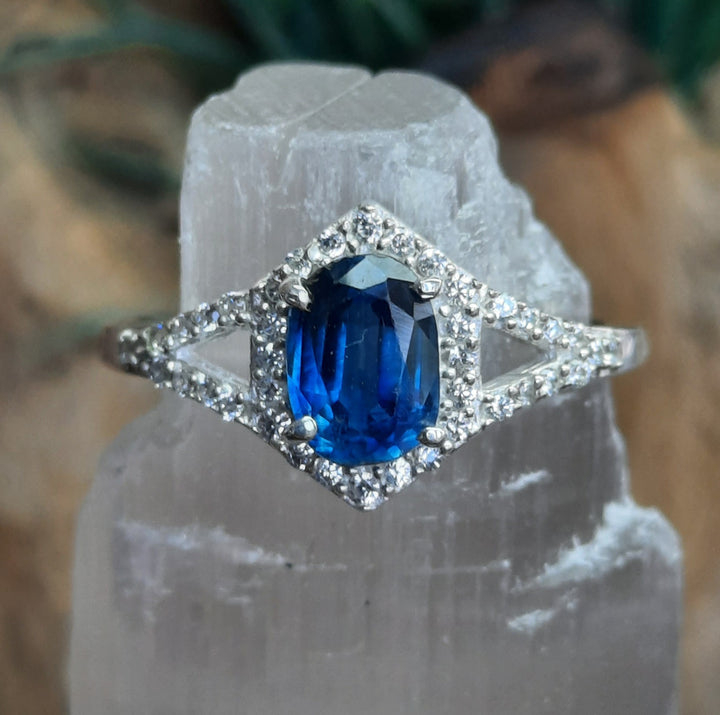 KYANITE & TOPAZ RING SIZE 7(N) GS7219