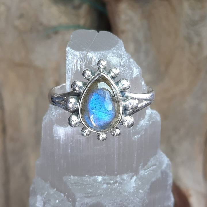 LABRADORITE RING SIZE 8.5(Q) GS7244