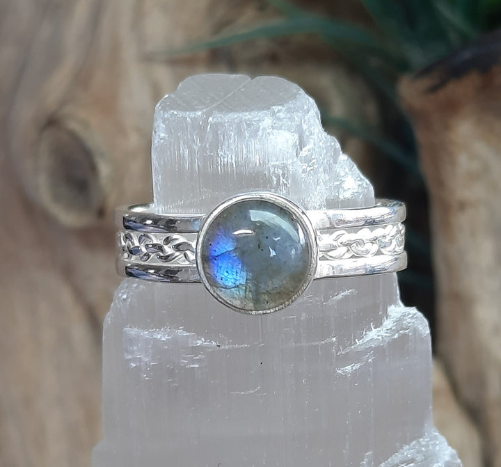 LABRADORITE RING SIZE 8(P) GS7229