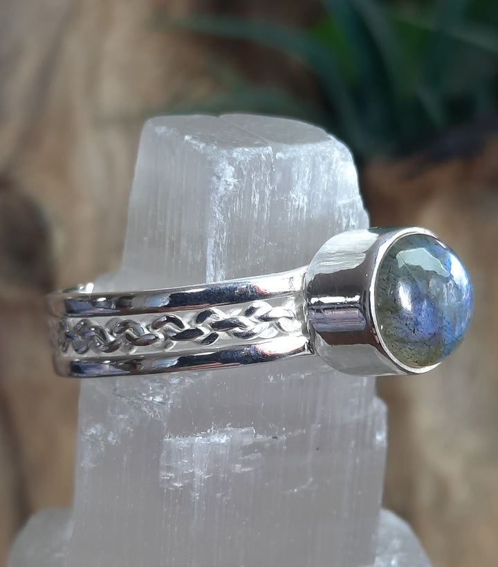 LABRADORITE RING SIZE 8(P) GS7229