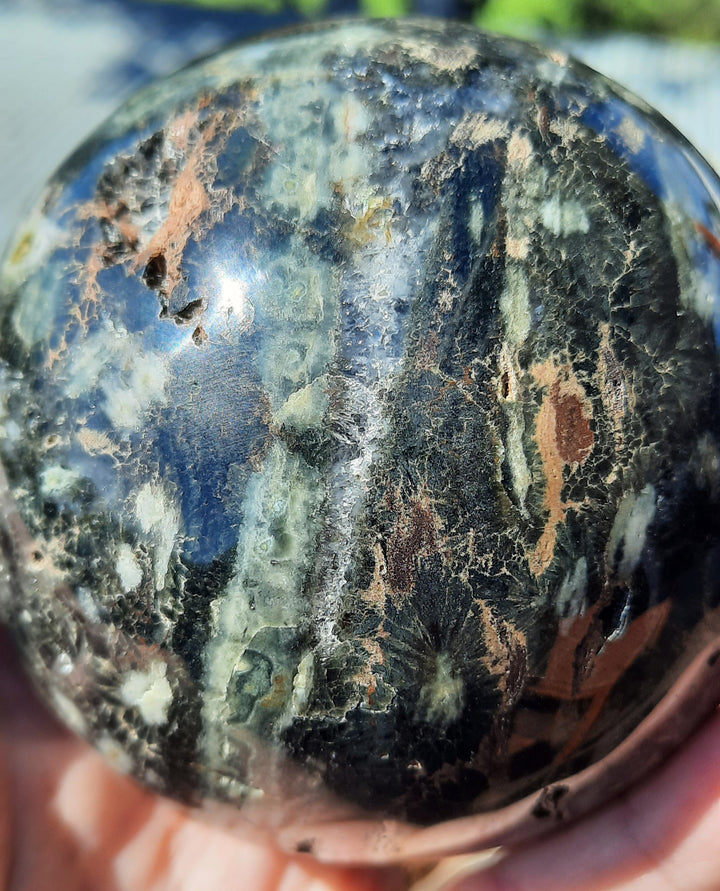 Ocean Jasper Sphere (852g) With Stand