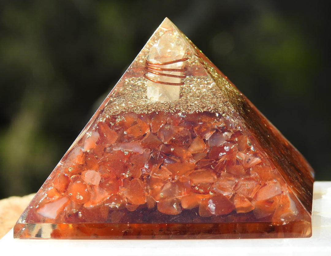 Orgonite - Carnelian (7.6cm x 7.6cm) OGCN2