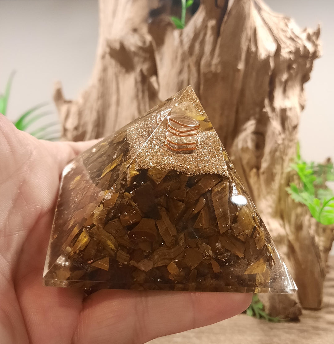 Orgonite - Tiger Eye (7.6cm x 7.6cm)