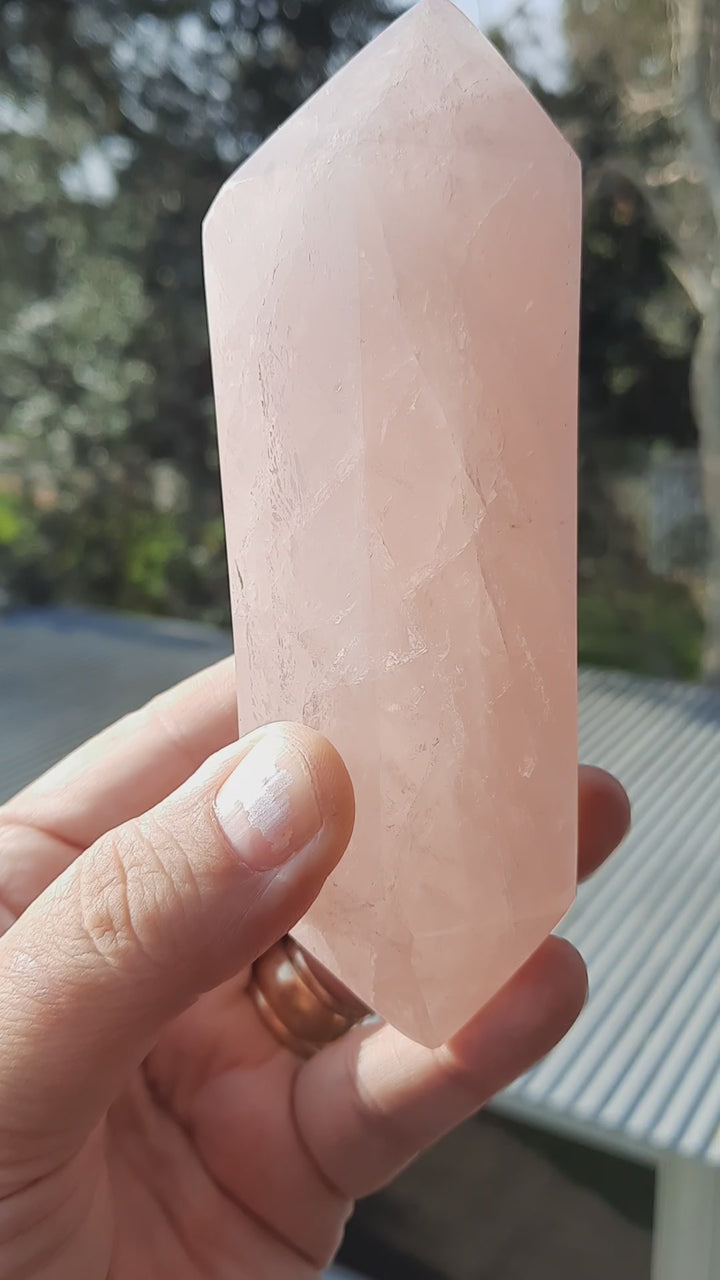 Rose Quartz Double Terminated Point (396 grams)