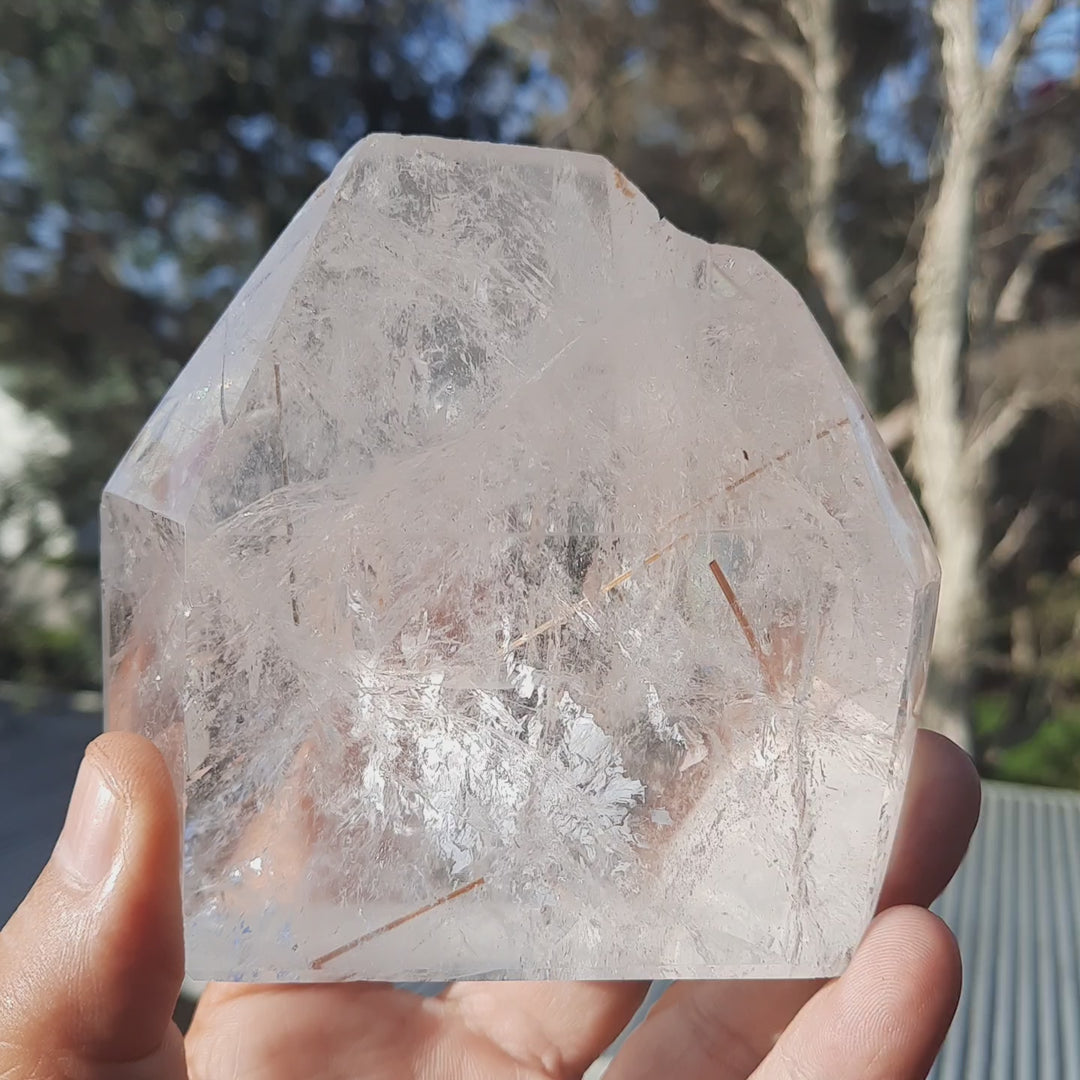 Clear Quartz With Golden Rutile (565g) STZ556