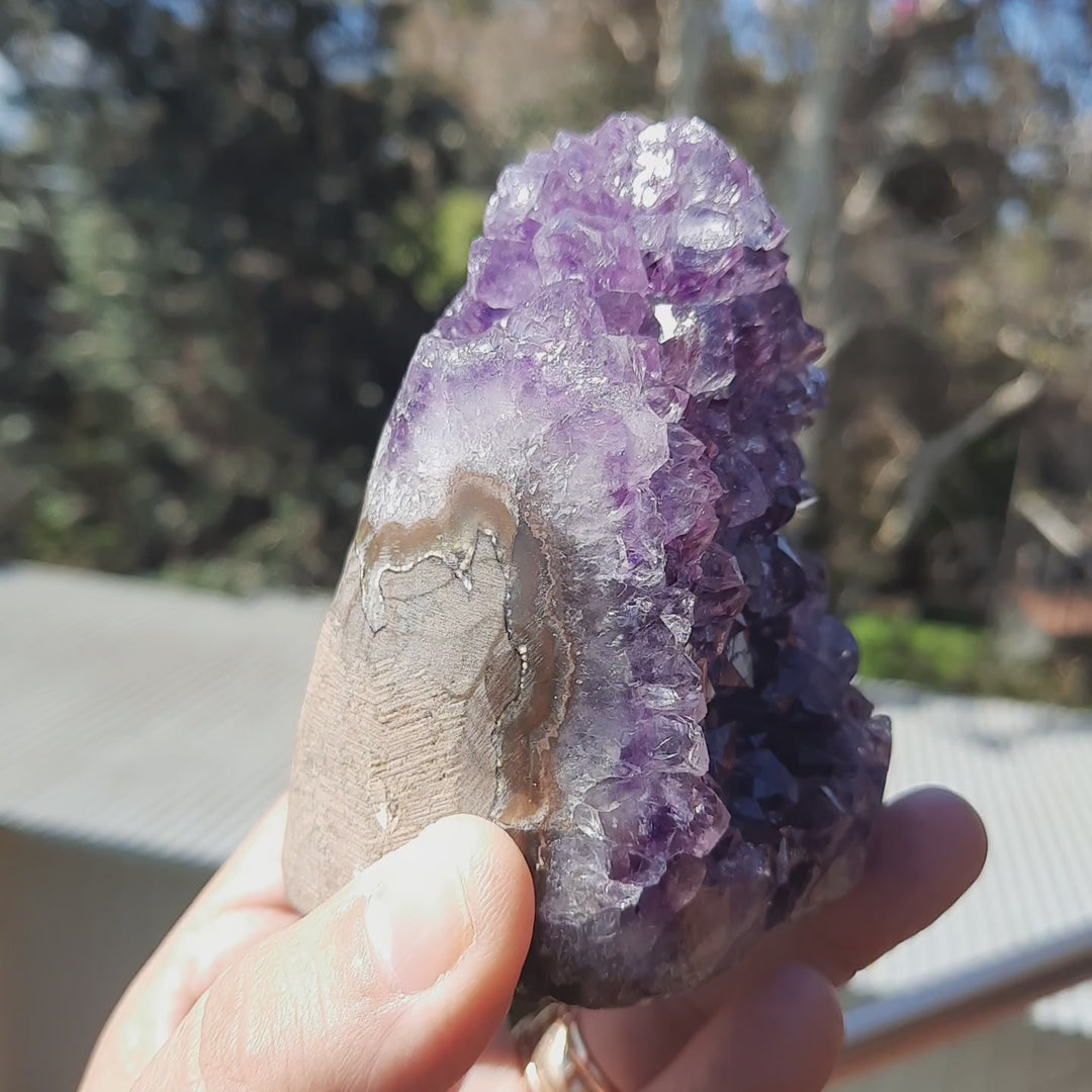 Amethyst Cluster Polished Edges (367g) STZ111