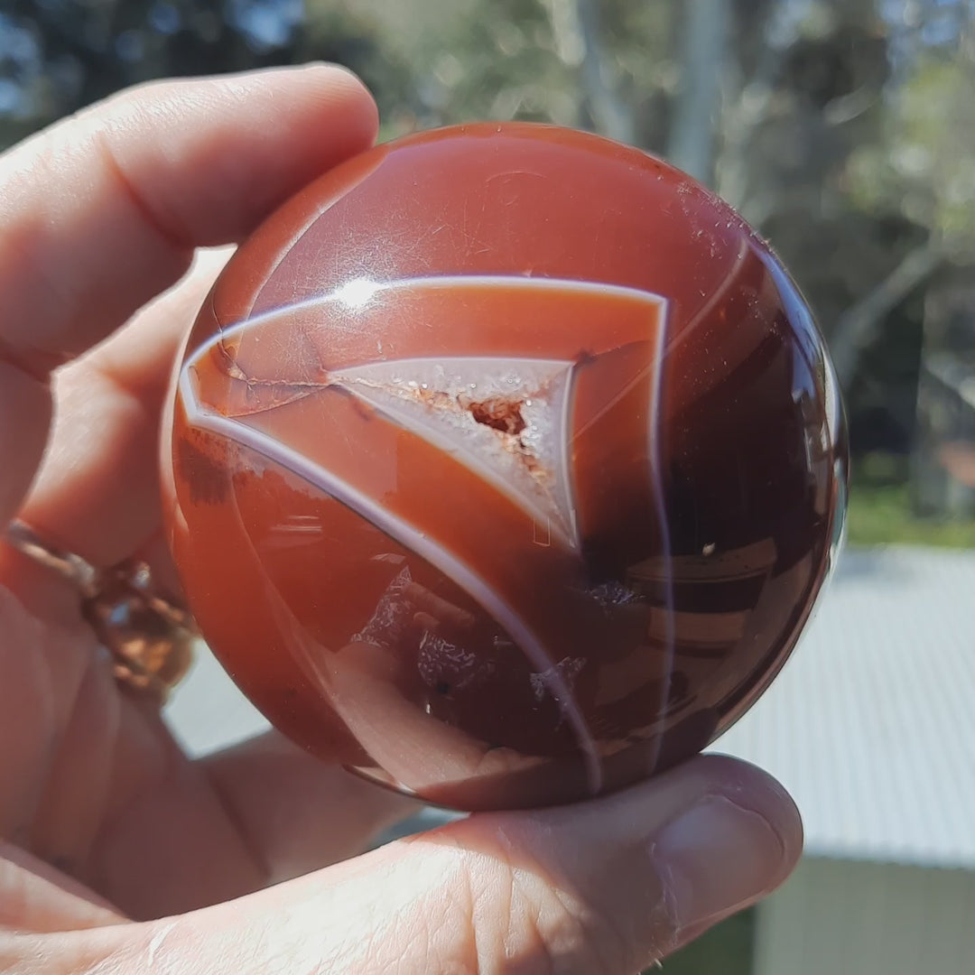 CARNELIAN SPHERE (361g) WITH STAND