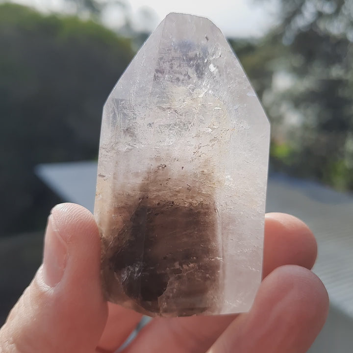 Smoky Clear Quartz Point (88 grams) STZ15