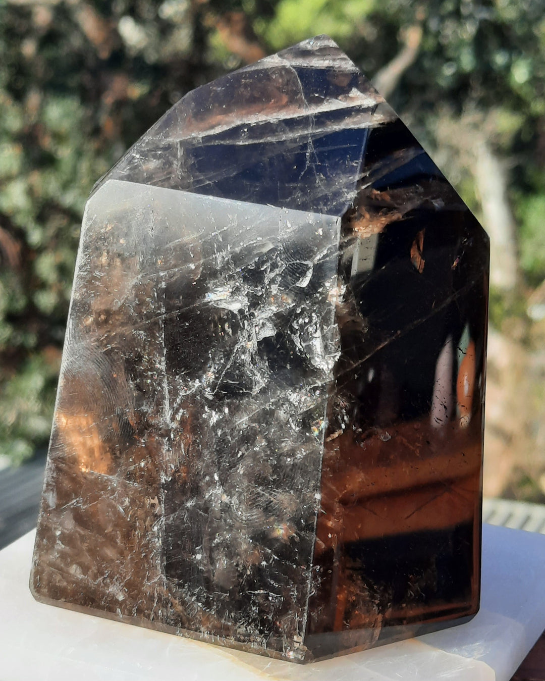 Smoky Quartz Point (610 grams) STZ562