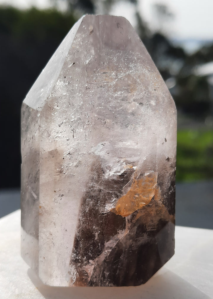 Smoky Clear Quartz Point (88 grams) STZ15