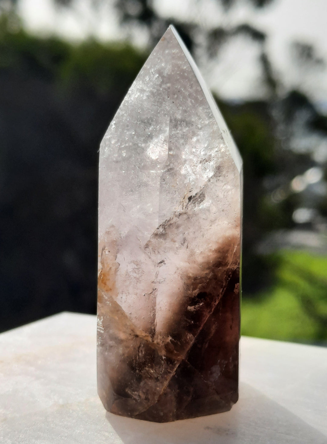 Smoky Clear Quartz Point (88 grams) STZ15