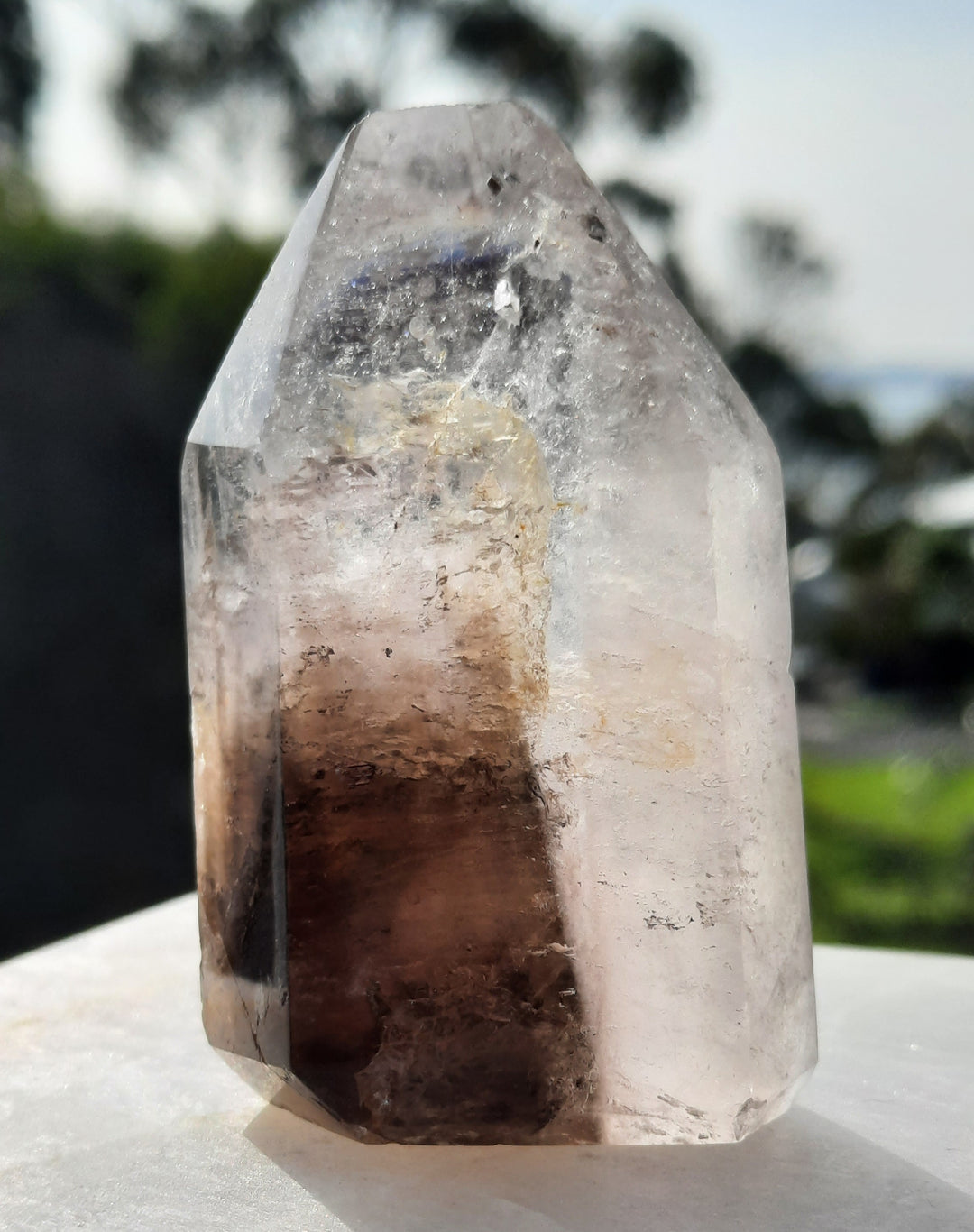 Smoky Clear Quartz Point (88 grams) STZ15