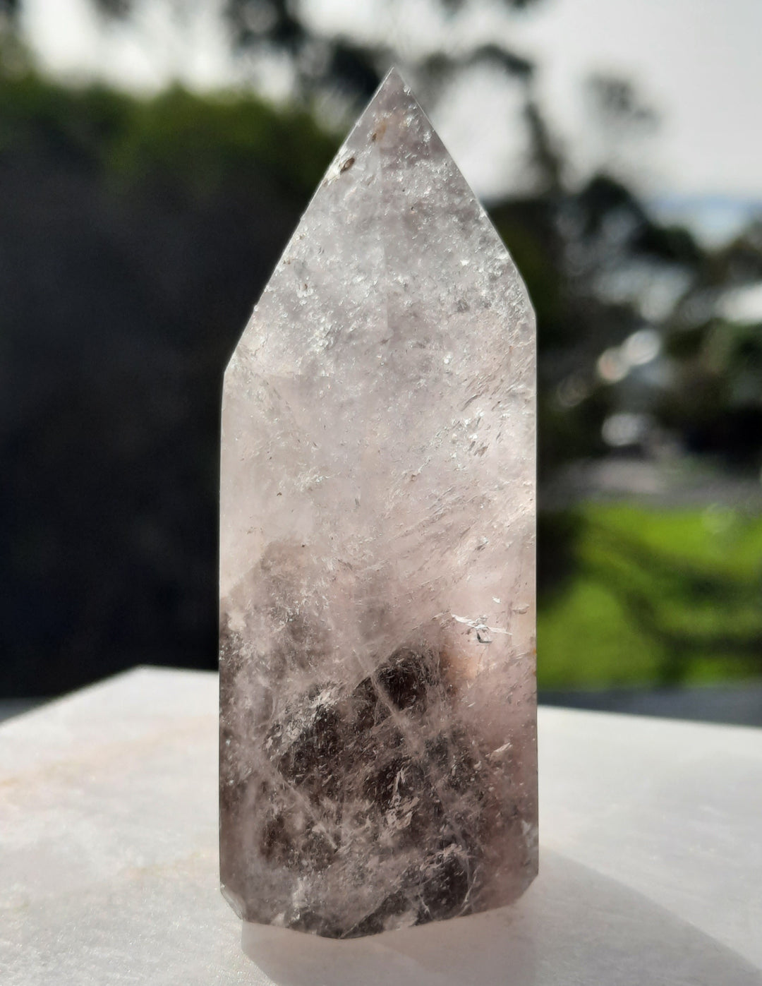 Smoky Clear Quartz Point (88 grams) STZ15