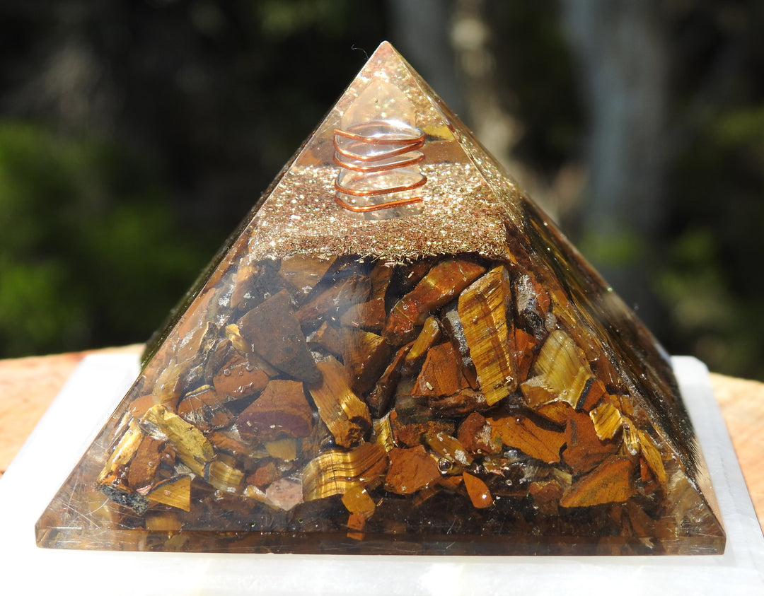 Orgonite - Tiger Eye (7.6cm x 7.6cm)