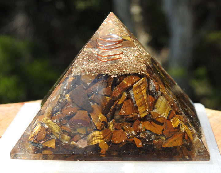 Orgonite - Tiger Eye (7.6cm x 7.6cm)